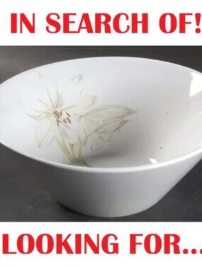 ISO Corelle White Flower Round Vegetable Bowl